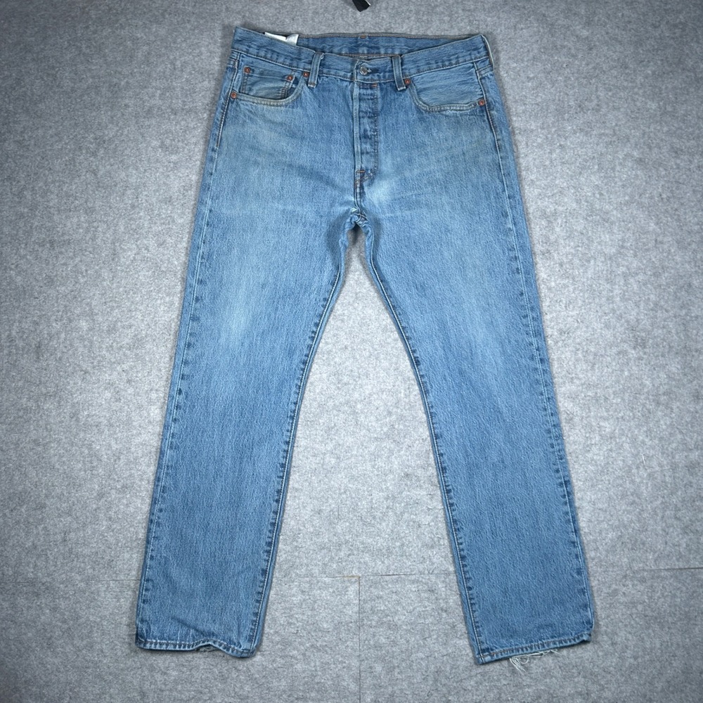 Levi's Denim Jeans Men 34x32 Blue 501 Straight Leg Casual Classic Workwear